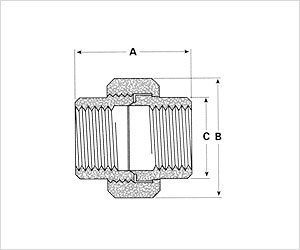 stainless steel astm a182 threaded union